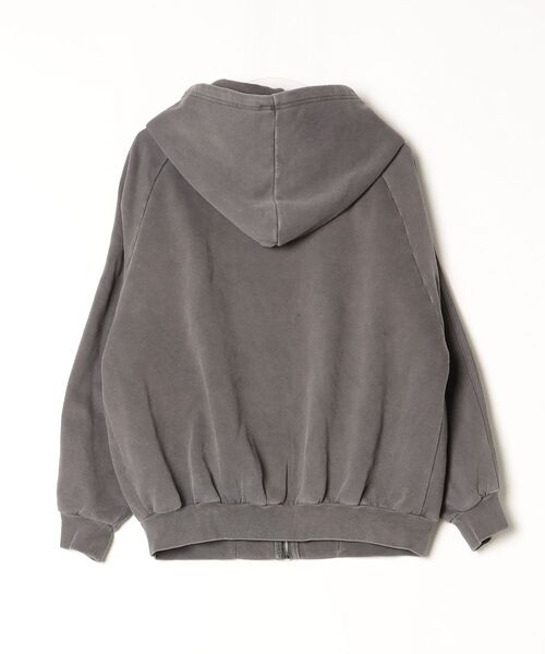 「WHO'S WHO gallery」 ジップアップパーカー FREE チャコールグレー レディース_画像2