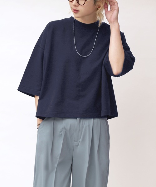 zootie（ズーティー） tシャツ 半袖 こなれリラックス 半袖ハイネック