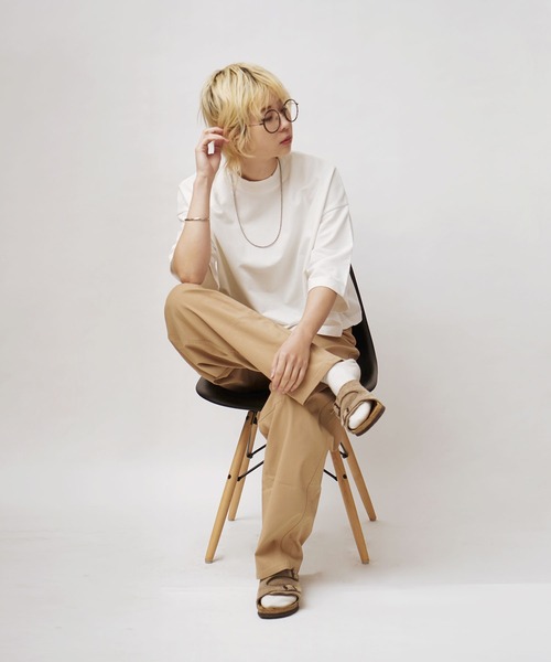 zootie（ズーティー） tシャツ こなれリラックス 半袖ハイネックプル