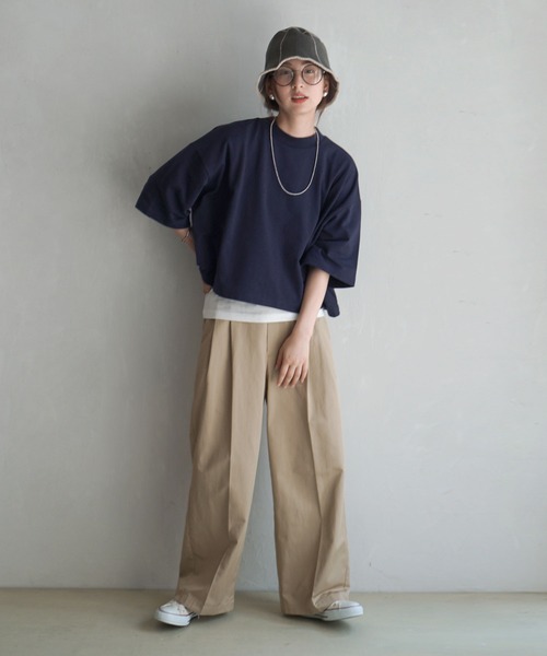 zootie（ズーティー） tシャツ こなれリラックス 半袖ハイネックプル