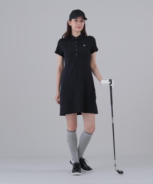 ST ANDREWS 縄柄リンクス半袖ワンピース St ANDREWS ワンピース 半袖 縄柄リンクス半袖ワンピース (WOMENS