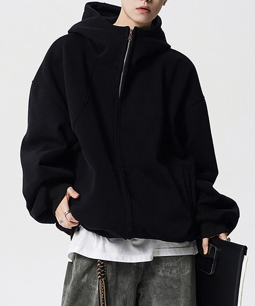 「Evo+Revo」 ジップアップパーカー X-LARGE 杢グレー メンズ_画像7