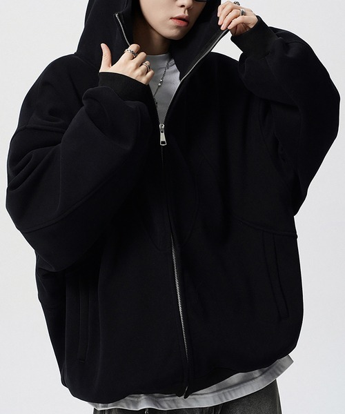 「Evo+Revo」 ジップアップパーカー X-LARGE 杢グレー メンズ_画像8