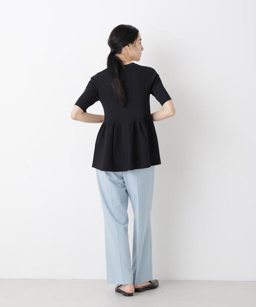 カーディガン SUMMER VEIL KNIT ペプラムニットカーディガン レディースの画像
