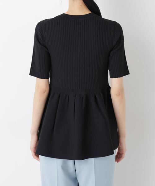 カーディガン SUMMER VEIL KNIT ペプラムニットカーディガン レディースの画像