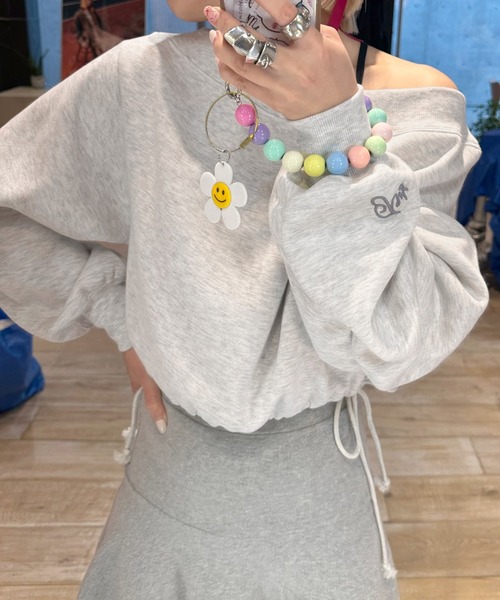 「w closet」 スウェットカットソー FREE ピンク レディース_画像2