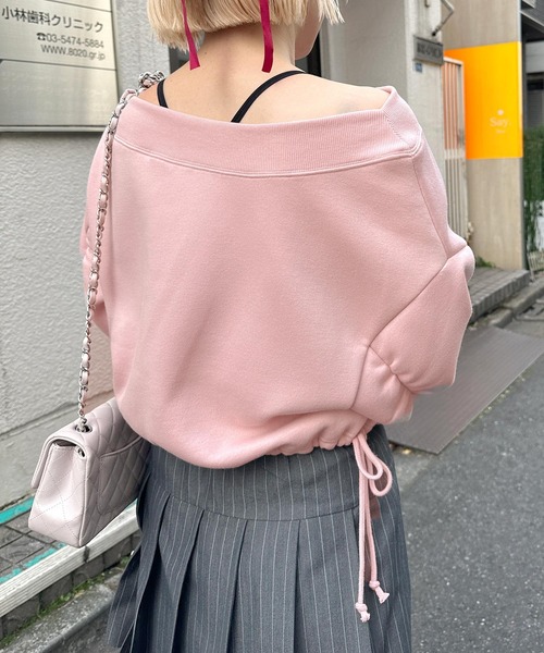 「w closet」 スウェットカットソー FREE ピンク レディース_画像8