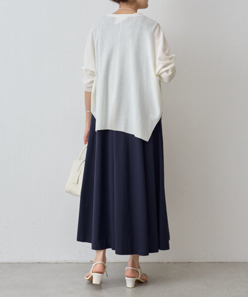 「BEARDSLEY」 ノースリーブワンピース 1 ネイビー レディース_画像8