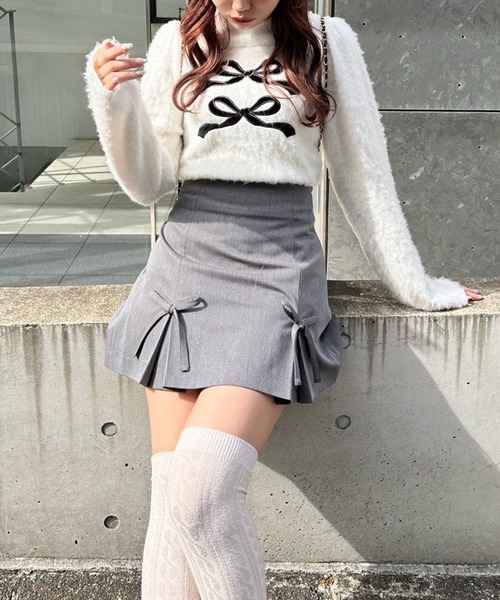 「one after another NICE CLAUP」 ミニスカート FREE グレー レディース_画像2