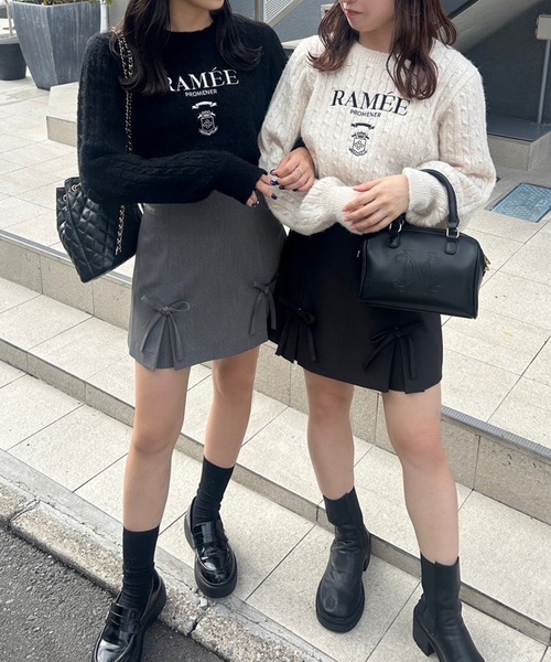「one after another NICE CLAUP」 ミニスカート FREE グレー レディース_画像4