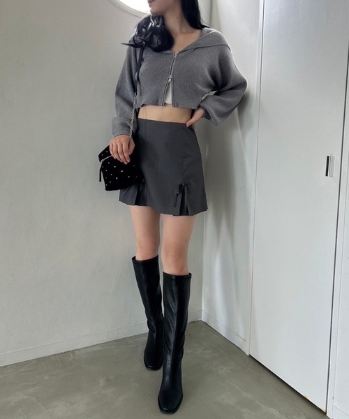 「one after another NICE CLAUP」 ミニスカート FREE グレー レディース_画像9