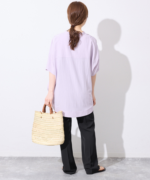 ワイドパンツ パンツ 「WEB限定/4サイズ展開/追加」ピンタックセミフレアパンツ レディースの画像