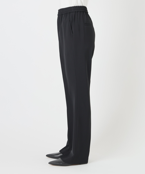 ワイドパンツ パンツ 「WEB限定/4サイズ展開/追加」ピンタックセミフレアパンツ レディースの画像