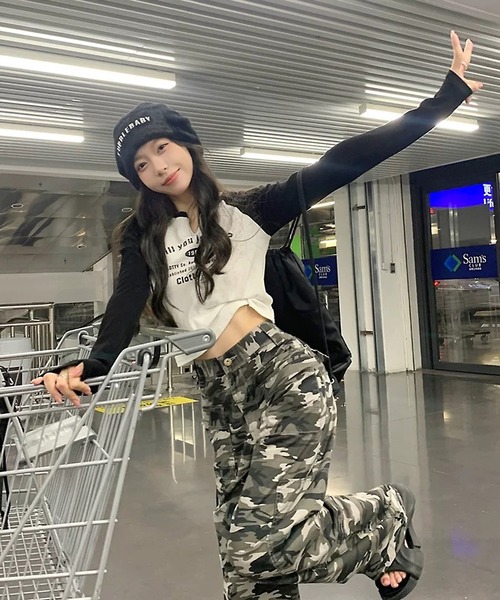 「shopnikoniko」 長袖カットソー フリー ブラック レディース_画像5