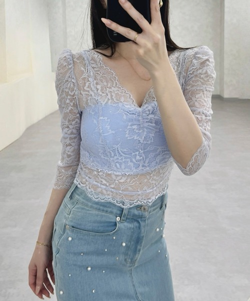 ROYAL PARTY（ロイヤルパーティー） tシャツ カップ付レーストップス