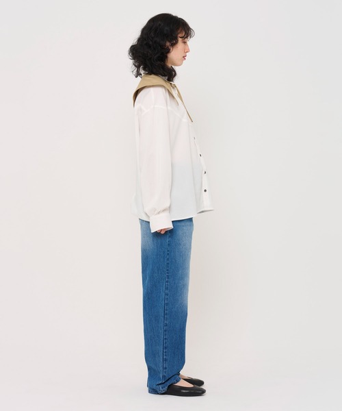 「TINA:JOJUN」 長袖シャツ M ブルー レディース_画像3