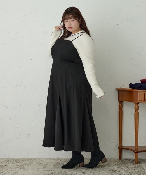 「Louiosy」 キャミソールワンピース 3L ブルー系その他 レディース_画像5