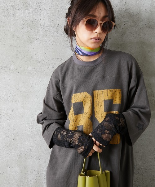 「GEVS.」 「SMILELAND」長袖カットソー 3L オフホワイト レディース_画像5