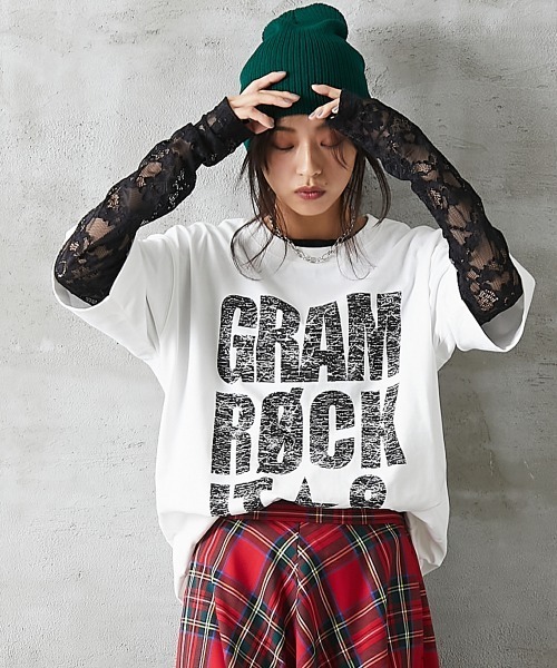 「GEVS.」 「SMILELAND」長袖カットソー 3L オフホワイト レディース_画像6