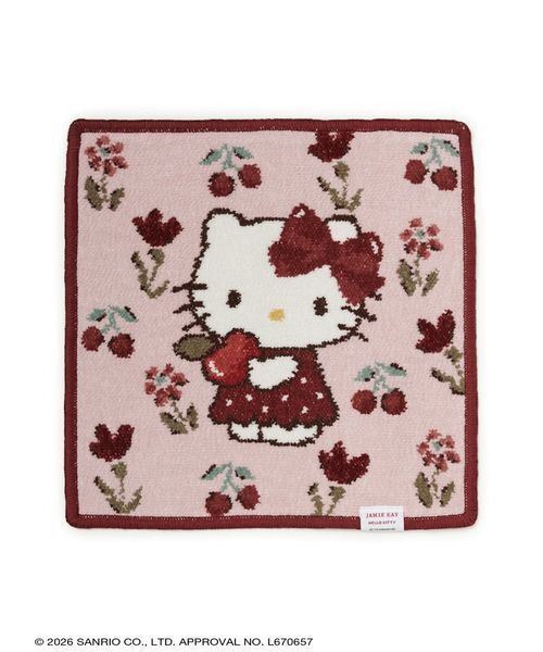 JAMIE KAY（ジェイミーケイ） ハンカチ 「HELLO KITTY」シェニール織
