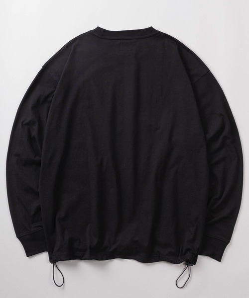 DimMoire ハートロゴ 長袖Tシャツ ブラック tシャツ 「85」別注 ワンポイント ハートロゴ刺繍 クルーネック ロング