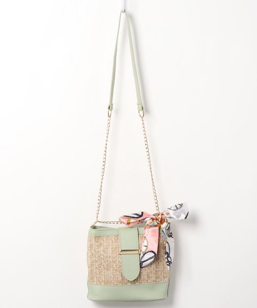 カゴバック♡ショルダー 2WAYショルダー付】アソートカラーカゴバッグ（ショルダーバッグ