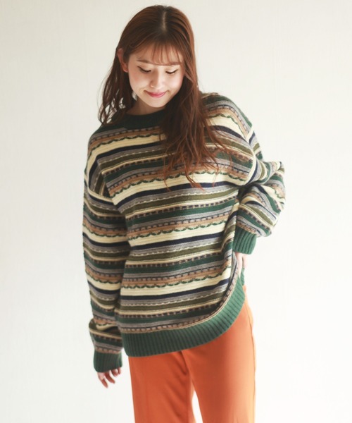 WESTSEA セーター ニット もちもちタッチ ルーズサイズ
