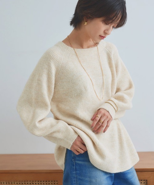 RASW（ラス） ニット セーター アルパカ混ボートネックニット
