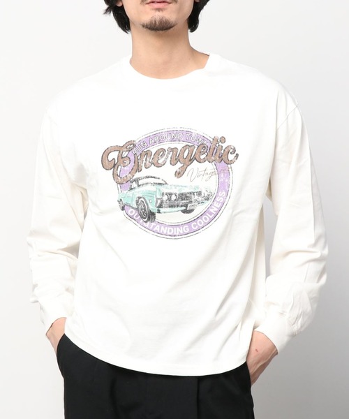 POWER TO THE PEOPLE tシャツ ヴィンテージカープリントロング