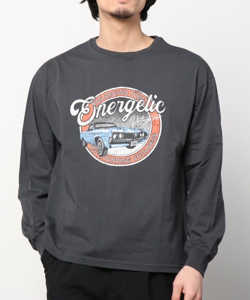 POWER TO THE PEOPLE tシャツ ヴィンテージカープリントロング