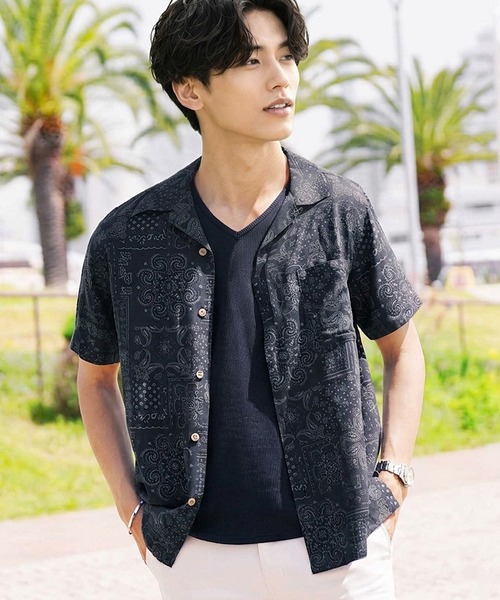 JIGGYS SHOP（ジギーズショップ） tシャツ ワッフルサーマル Vネック
