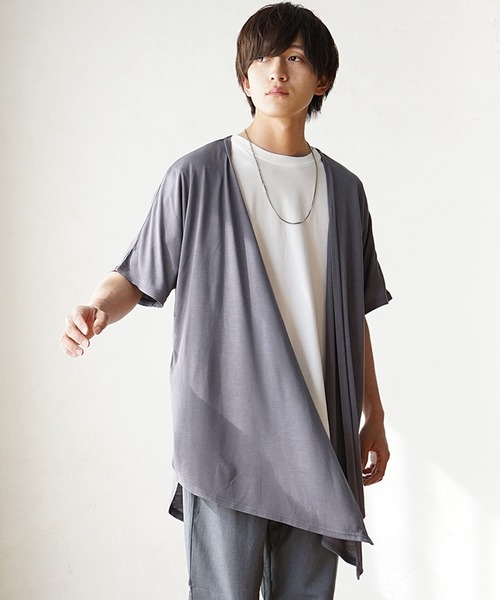 maiami  コットンカシュクールカーディガン セール】 ウールストレッチカシュクールカーディガン （カーディガン
