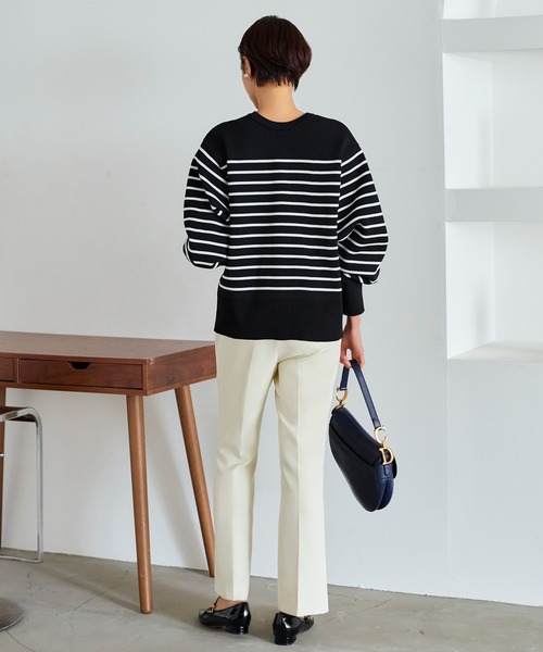 RUIRUE BOUTIQUE ニット セーター 前後2way ｜ パール釦スポン