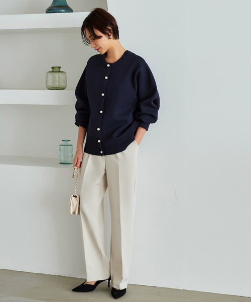 RUIRUE BOUTIQUE ニット セーター 前後2way ｜ パール釦スポン