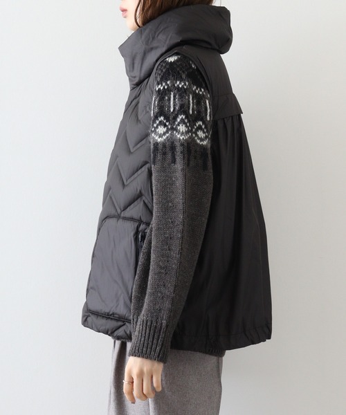 ダウンベスト ベスト A.N.L シームレスダウンベスト レディース