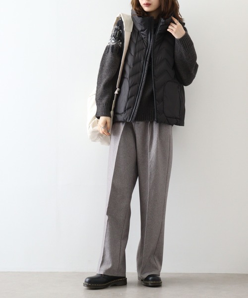 ダウンベスト ベスト A.N.L シームレスダウンベスト レディース