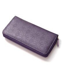 財布 牛革型押しラウンドファスナー長財布 レディース メンズ