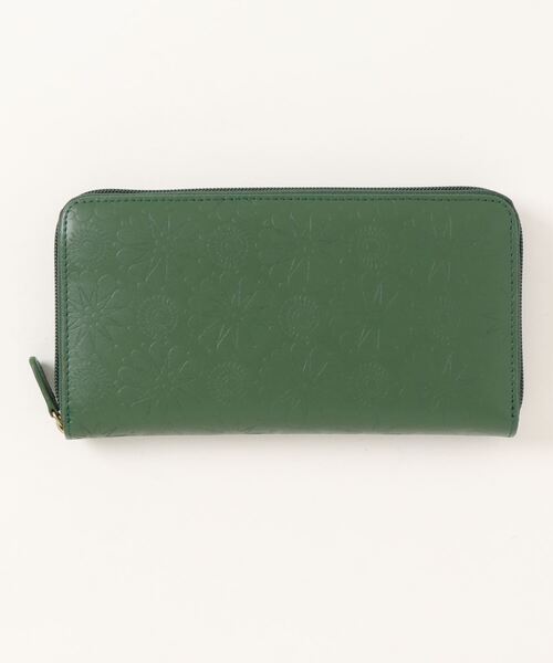 財布 牛革型押しラウンドファスナー長財布 レディース メンズ