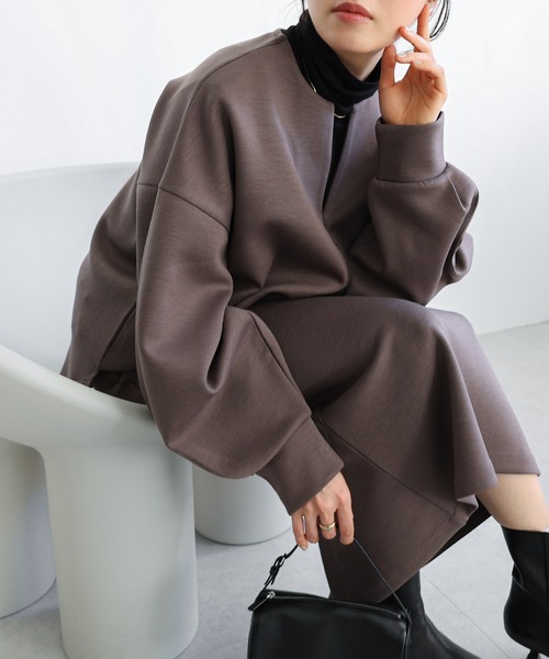 evernavy ダンボールキーネックプルオーバー レディース : ZOZOTOWN