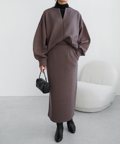 evernavy ダンボールキーネックプルオーバー レディース : ZOZOTOWN