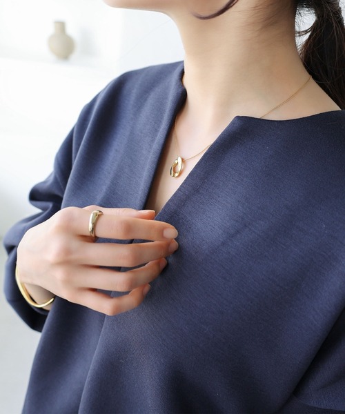 evernavy ダンボールキーネックプルオーバー レディース : ZOZOTOWN