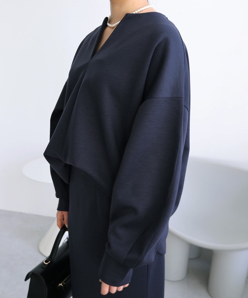 evernavy ダンボールキーネックプルオーバー レディース : ZOZOTOWN