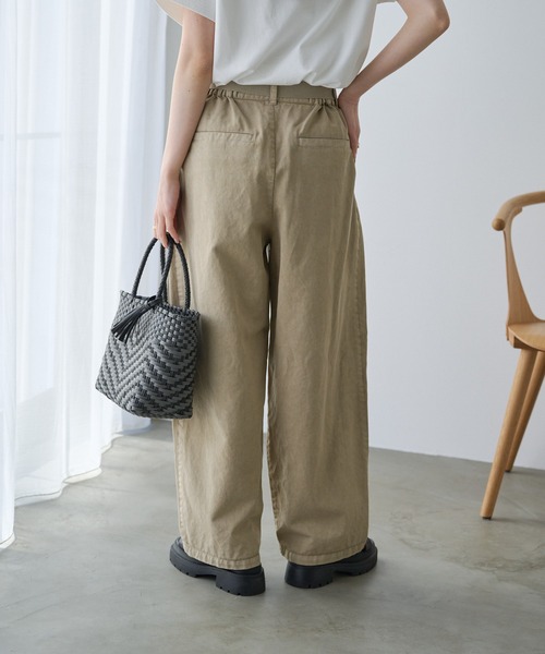 完売品✴︎ Pual ce cin ベルト付きタックパンツ pual ce cin パンツ ベルト付きタックパンツ レディース