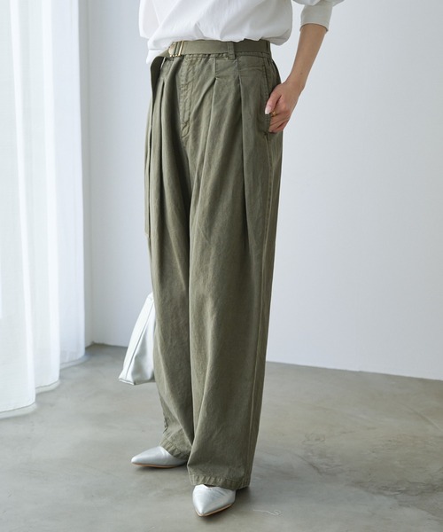 【福袋セール】の商品 ce pual cin レディース ベルト付きタックパンツ パンツ パンツ