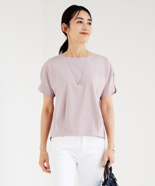 tシャツ 「接触冷感」コットンスムース フレンチスリーブ カットソー レディース J.PRESS tシャツ 「接触冷感」コットンスムース フレンチ