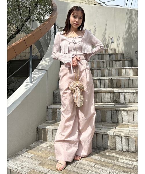 カーディガン カーデSETニットキャミ レディース : 82602421  