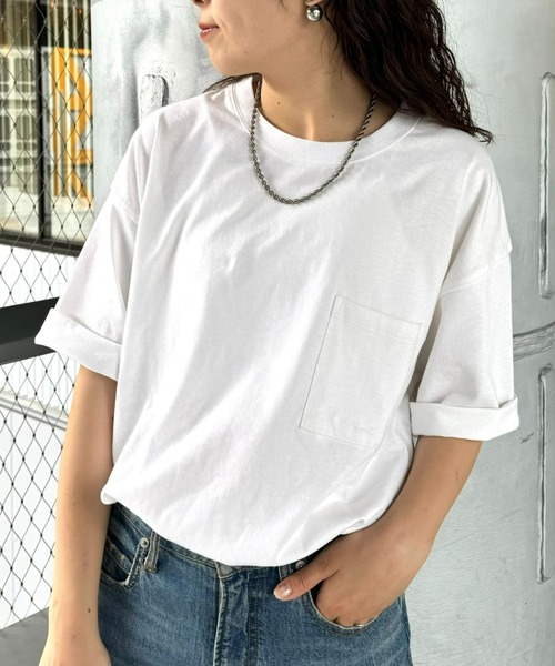 国内発 THOM BROWNE コットンポケットクルーネック半袖Tシャツ SPU tシャツ 「セットアップ対応」コットンポンチクルーネック