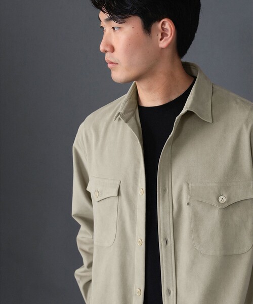 コロニークロージング　colony clothing　ビームス　スエード シャツ COLONY CLOTHING / 別注 ウルトラスエード ダブルポケット