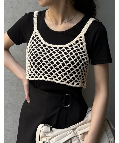 Re:EDIT キャミソール 「2024 SUMMER COLLECTION」メッシュ編みニット