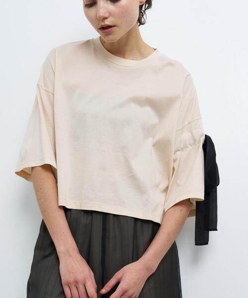 tシャツ クロップドリボンTシャツ レディース